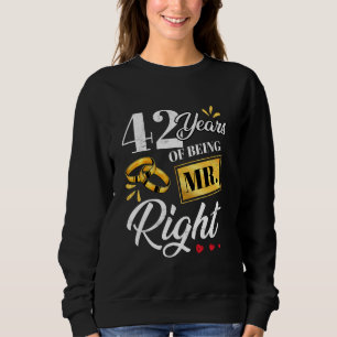 Sweatshirt 42 Ans D'Être M. Right Funny Couple Mariage A