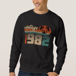 Sweatshirt 42 Ans Vintage Né En 1982 Retro 42e Naissance