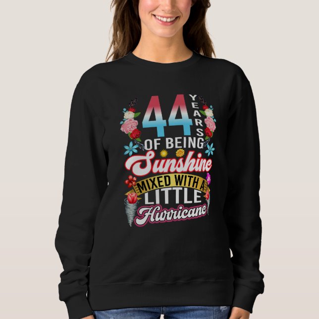 Sweatshirt 44 Ans De Soleil Mêlé à Un Petit Ouragan (Devant)