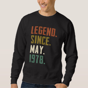 Sweatshirt 44 Ans Légende depuis mai 1978 44e anniversaire