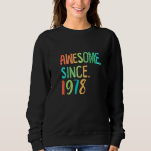 Sweatshirt 44 Ans Vieux Coeur Fille Décor Floral Magnifique D