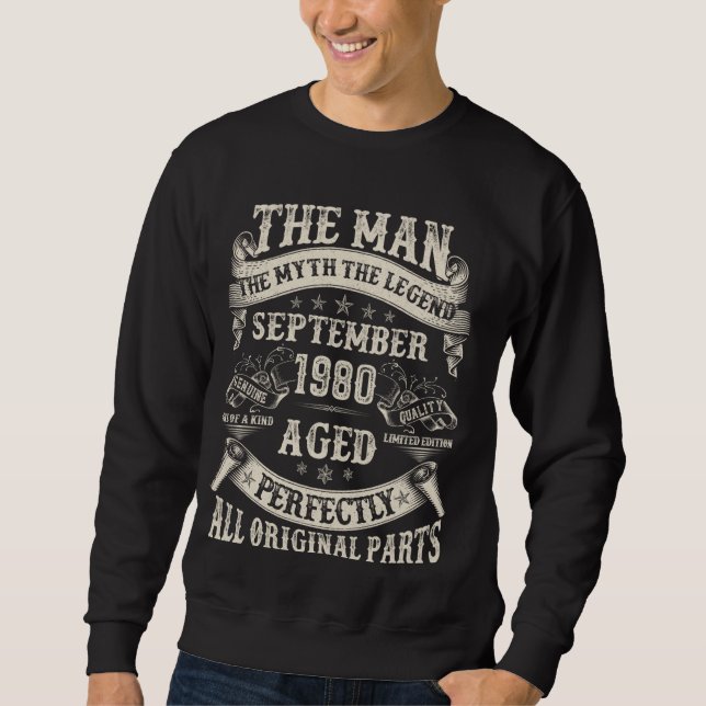 Sweatshirt 44e anniversaire Cadeaux pour hommes 44 ans Annive (Devant)
