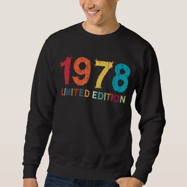 Sweatshirt 44e anniversaire Dames Mens 44 ans 1978 Don 9 (Devant)