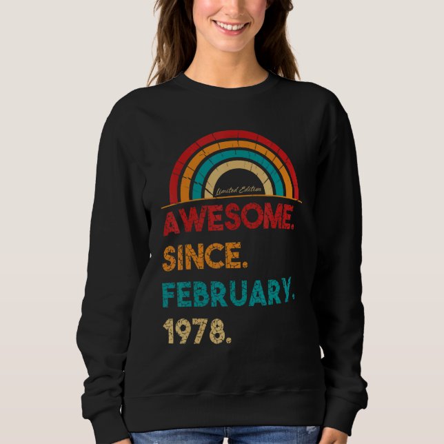 Sweatshirt 45 Ans Awesome depuis février 1978 45e Birt (Devant)