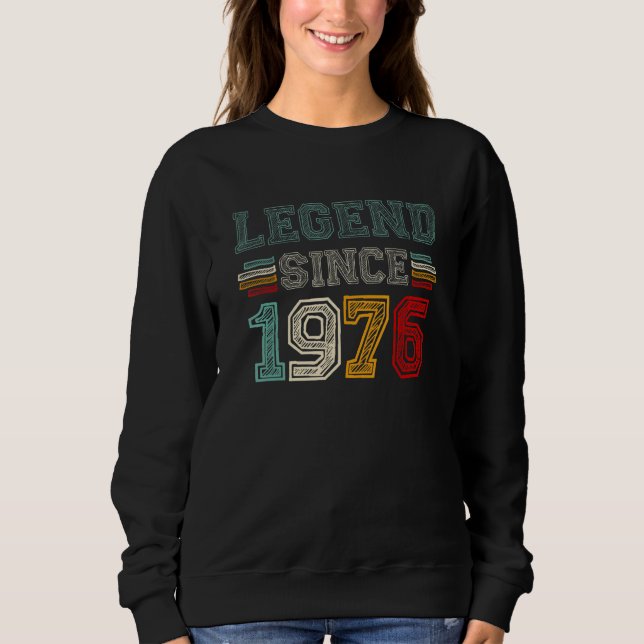 Sweatshirt 46 Ans Légende depuis 1976 46e Anniversaire Vinta (Devant)