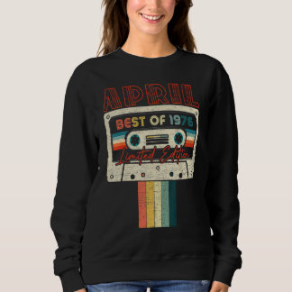 Sweatshirt 46e Anniversaire Avril Meilleur De 1976 Bande De C