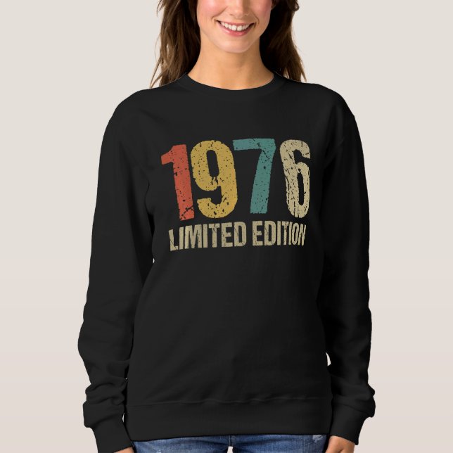Sweatshirt 46e anniversaire Dames Mens 46 ans 1976 13 (Devant)