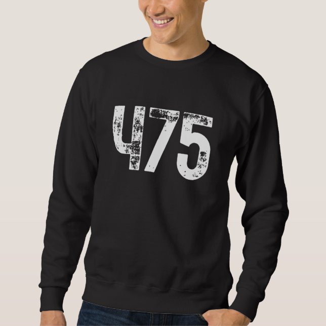 Sweatshirt 475 Area Code Bridgeport CT Mobile Telephone Area  (Devant)