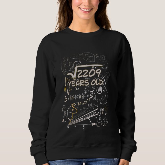 Sweatshirt 47e anniversaire racine Carré de 2209 47 ans (Devant)