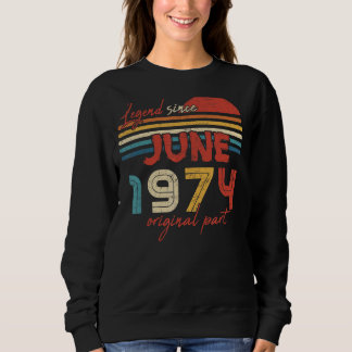 Sweatshirt 48 Anniversaire Légende depuis juin 1974 Partie or