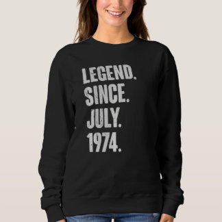 Sweatshirt 48 Ans 48e Anniversaire Légende depuis juillet 197