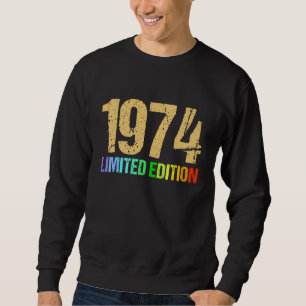 Sweatshirt 48e anniversaire Dames Mens 48 ans 1974