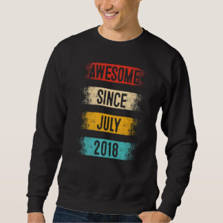 Sweatshirt 4 Ancien Awesome depuis Juillet 2018 4e Anniversai