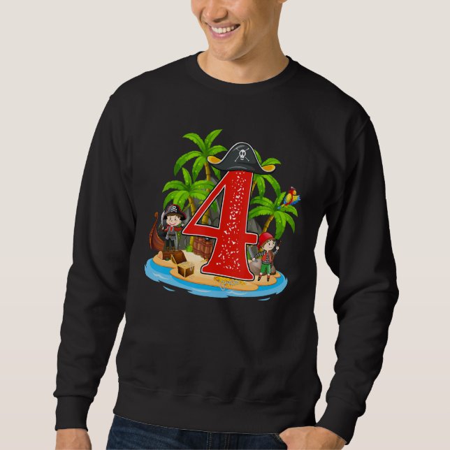 Sweatshirt 4 Anniversaire Pirate Arr Pirates Bateau Arr 4t (Devant)