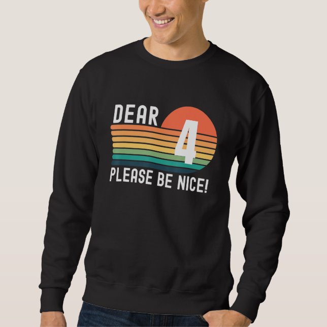 Sweatshirt 4 Anniversaire Rétro Son 4ème anniversaire (Devant)