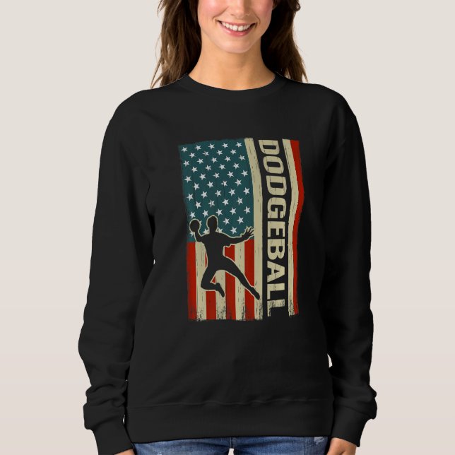 Sweatshirt 4 juillet Américain Drapeau Ball Sport hommes Gaga (Devant)