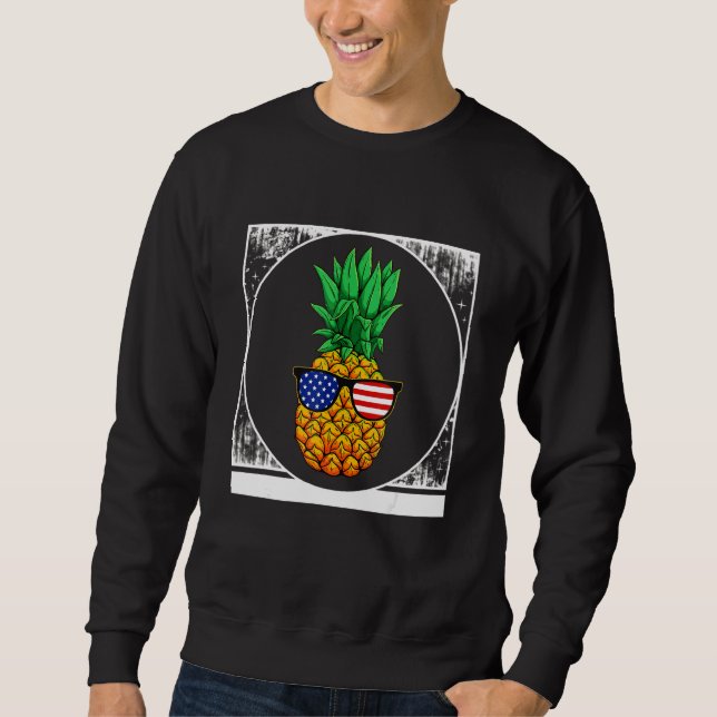 Sweatshirt 4 juillet Ananas Cute Beach Aloha Independenc (Devant)