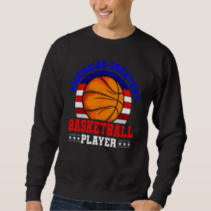 Sweatshirt 4 juillet Basketball plus grand joueur Sport Ameri