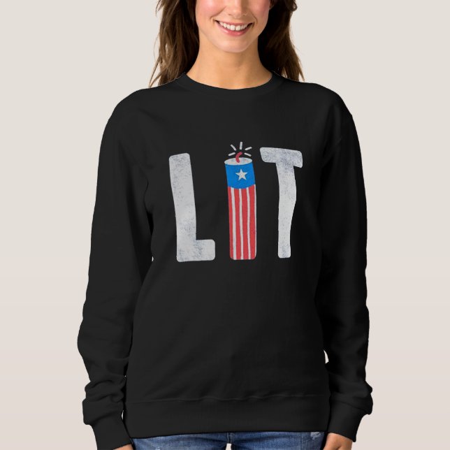 Sweatshirt 4 juillet de feux d'artifice (Devant)