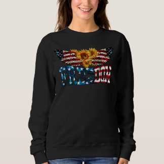 Sweatshirt 4 juillet Drapeau Américain Aime La Liberté Avec S