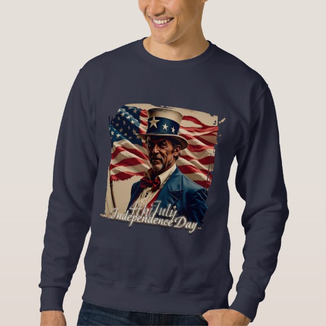 Sweatshirt 4 juillet – Esprit d'indépendance (Devant)