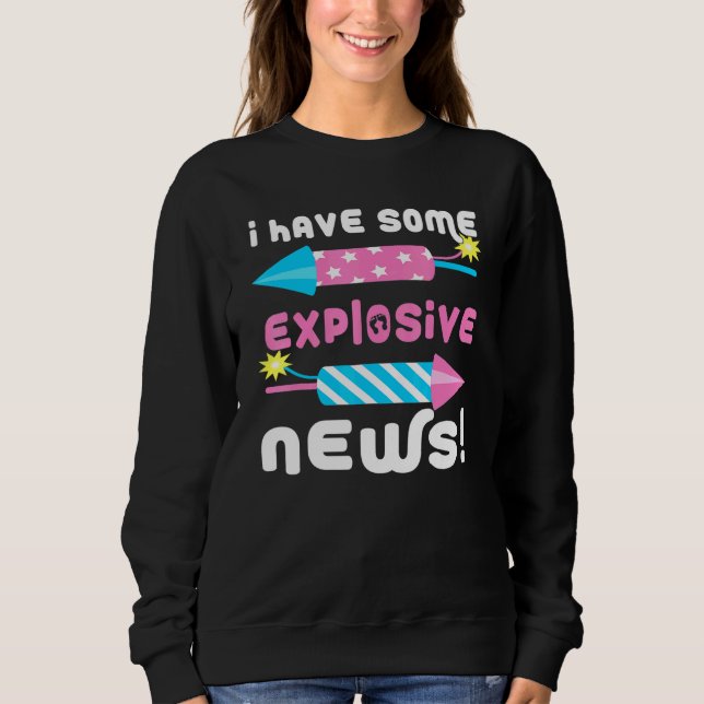 Sweatshirt 4 Juillet Grossesse Faire-part Attendu Mo (Devant)