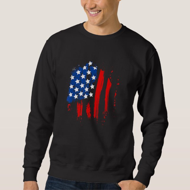 Sweatshirt 4 juillet Mens Chemises Graffiti 4 juillet Chemise (Devant)