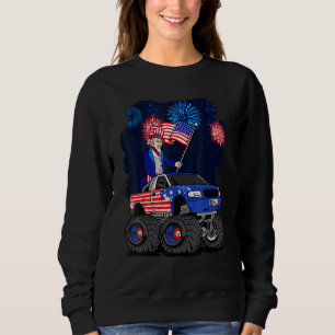 Sweatshirt 4 juillet Monster Truck Uncle Sam Red White Usa Fl