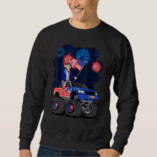 Sweatshirt 4 juillet Monster Truck Uncle Sam Red White Usa Fl