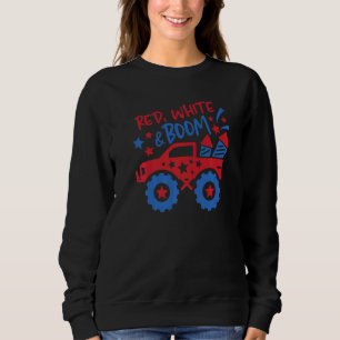 Sweatshirt 4 juillet pour enfants Camion Monster