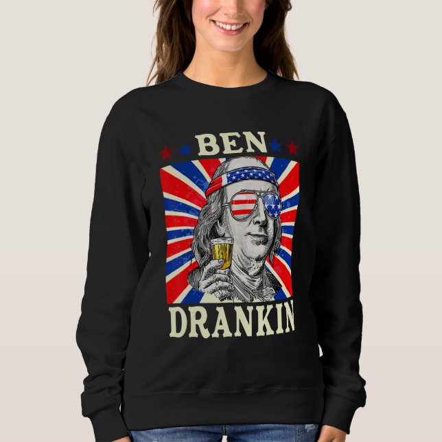 Sweatshirt 4 juillet pour hommes Ben Drankin (Devant)