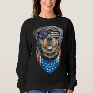 Sweatshirt 4 juillet Rottie American Flag 4 juillet Rottw