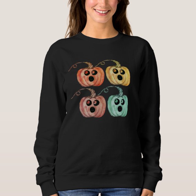Sweatshirt 4 Little Pumpkins ~ Halloween Jack o Lanterns (Devant)