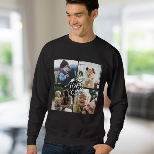 Sweatshirt 4 Photo Collage Fête des pères mémoire famille