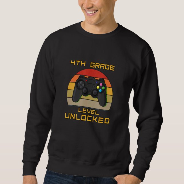 Sweatshirt 4e année 4e année 4e année Jeux vidéo Retour à l'é (Devant)