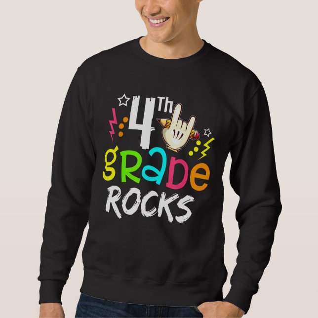 Sweatshirt 4e année Rocks 4e année Graders et enseignants (Devant)