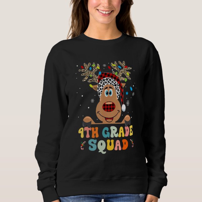 Sweatshirt 4th Grade Squad Reindeer  Teacher Christmas  1 (Devant)