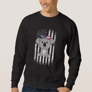 Sweatshirt 4th Of July American Koala For Kids Cute Usa Koala
