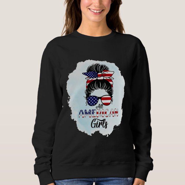 Sweatshirt 4th of July Bleached Daughter USA All American Gir (Devant)