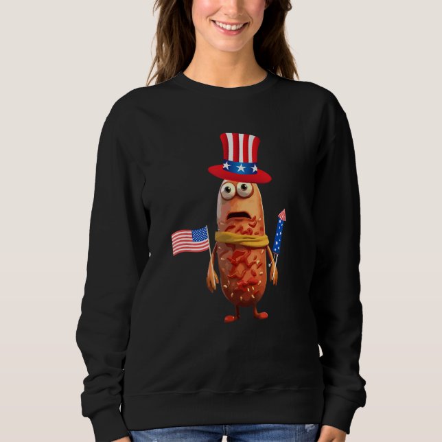 Sweatshirt 4th of July Hot Dog Hotdog 4th of July Independenc (Devant)
