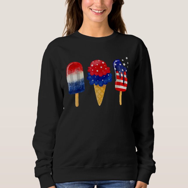 Sweatshirt 4th Of July Popsicle American Flag Patriotic Summe (Devant)