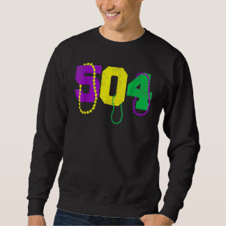 Sweatshirt 504 Beads Funny Mardi Gras New Orleans Carnival Fe
