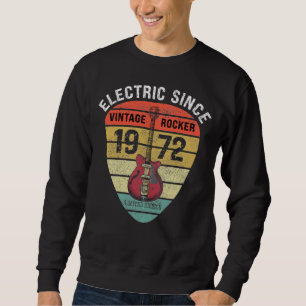 Sweatshirt 50 Ans 1972 Edition Limitée Guitare Vintage 