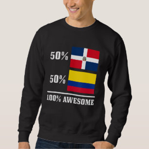 Sweatshirt 50 République dominicaine 50 Colombie Drapeau colo