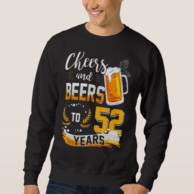 Sweatshirt 52E Anniversaire Soeurs Et Bières À 52 Ans Né En (Devant)