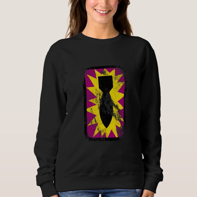 Sweatshirt 52e Groupe d'ordonnance Eod Patch  Aspect usé vint (Devant)