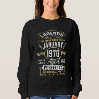 Sweatshirt 53 ans Vintage janvier 1970 53e anniversaire