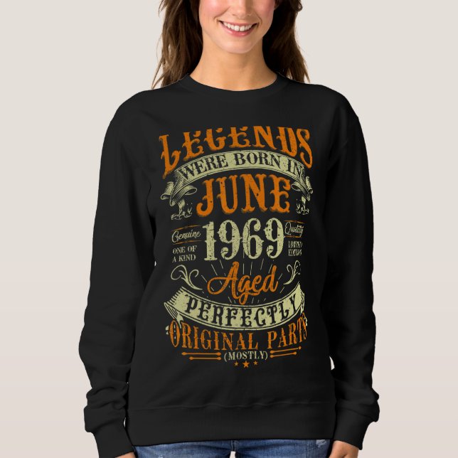 Sweatshirt 53e anniversaire 53 ans légendes nées le 1er juin (Devant)