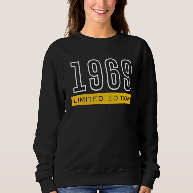 Sweatshirt 53e anniversaire Dames Mens 53 ans 1969 7 (Devant)
