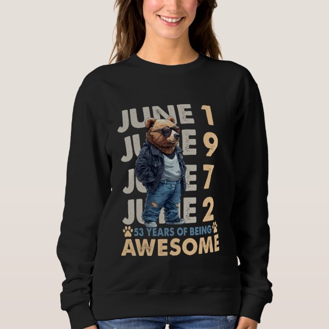 Sweatshirt 53e anniversaire Légendes de l'ours Juin 1972 53 a (Devant)
